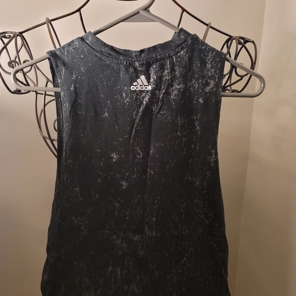 Adidas black and white tank top size medium 12-14 - Picture 5 of 5